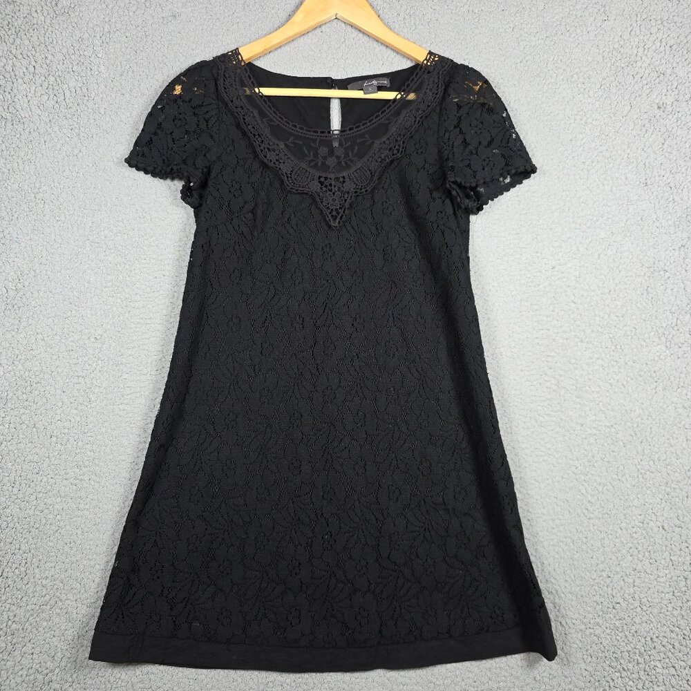 Twenty One Dress Womens Size Small Black Cocktail Mini Gothic Grunge Eyelet Y2K